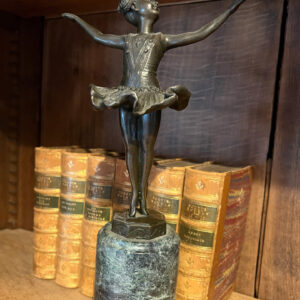 Art Deco Bronze Sculpture of a Beautiful Detailed Girl Ballerina after F Priest