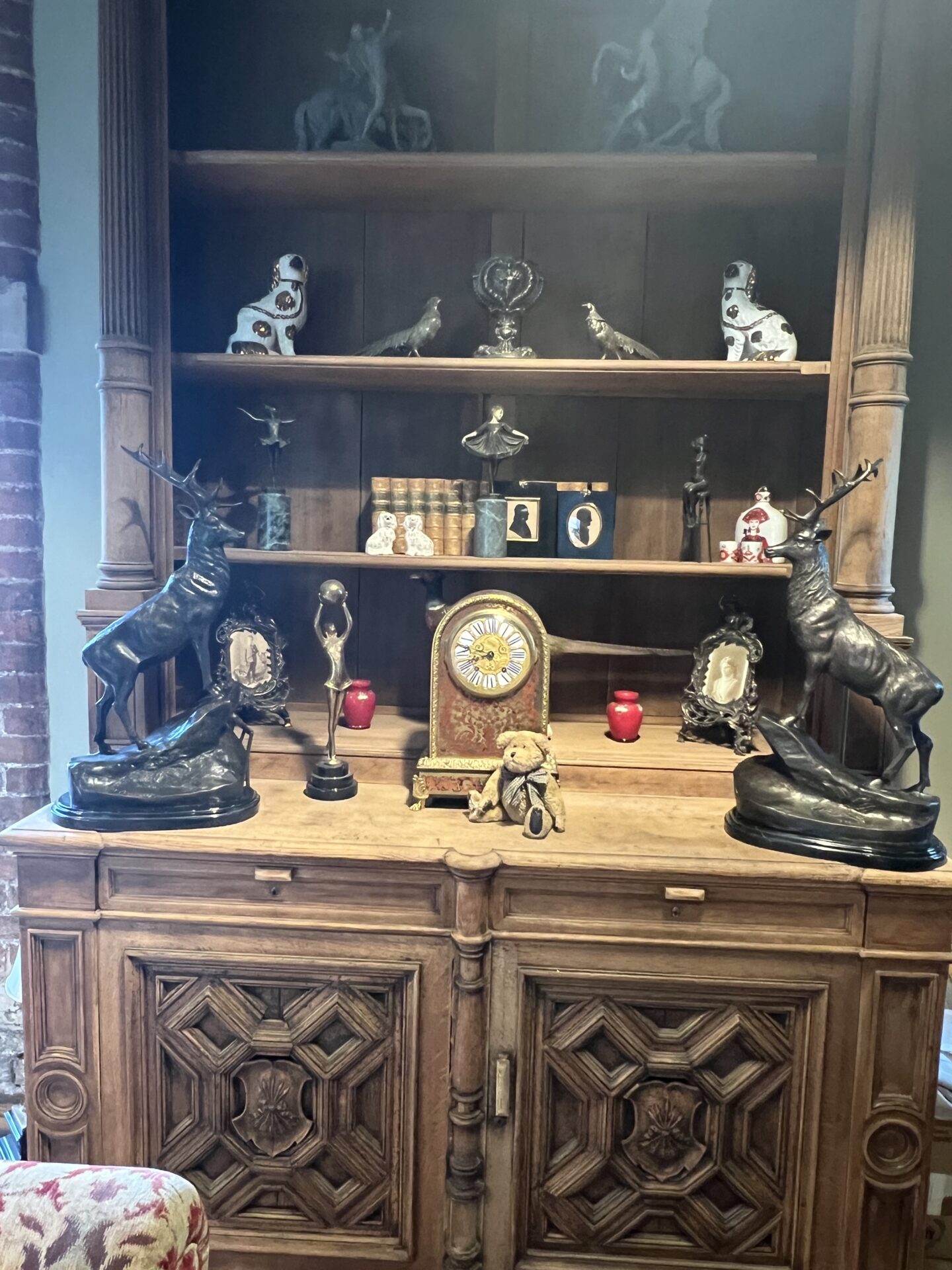 Vintage Pair of Large Bronze Stag Sculptures after Moigniez