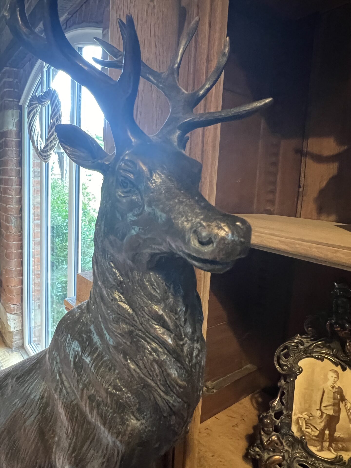 Vintage Pair of Large Bronze Stag Sculptures after Moigniez - Image 4