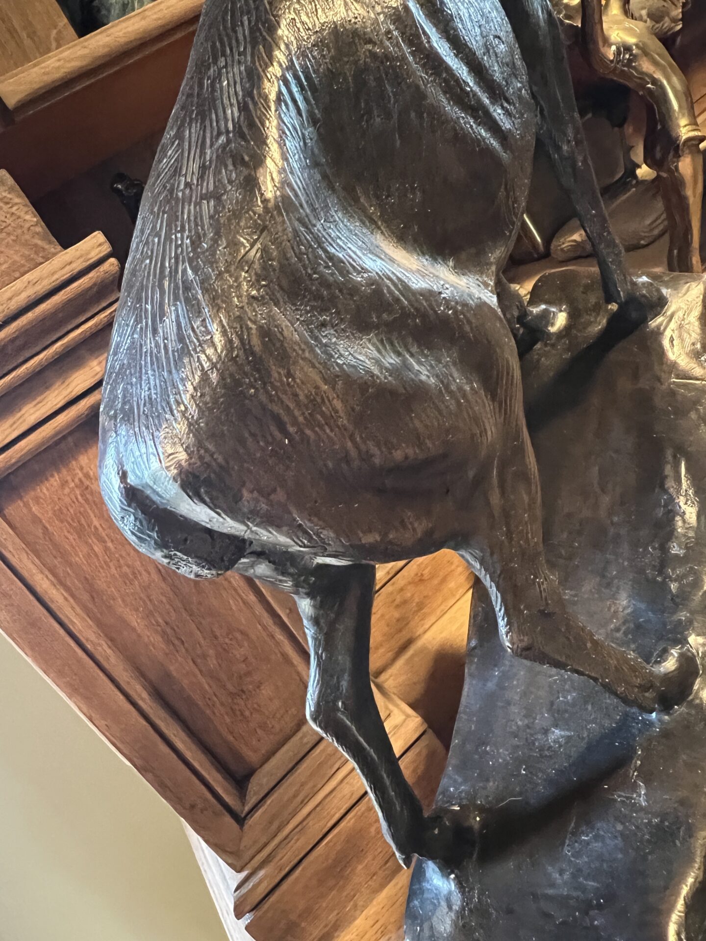 Vintage Pair of Large Bronze Stag Sculptures after Moigniez - Image 7