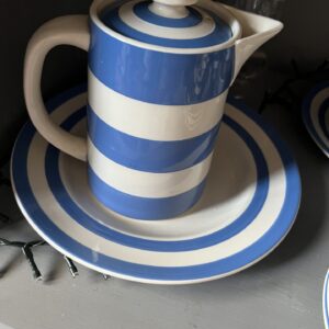 T G Green Blue & White Cornishware Coffee Pot
