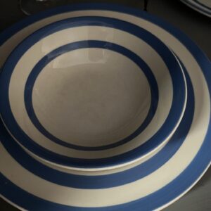 Traditional T G Green Blue & White Cornishware Breakfast Bowl