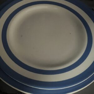T G Green Blue & White Cornishware Side Plate 18cm